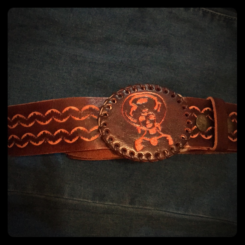 Afro Woman Leather Belt